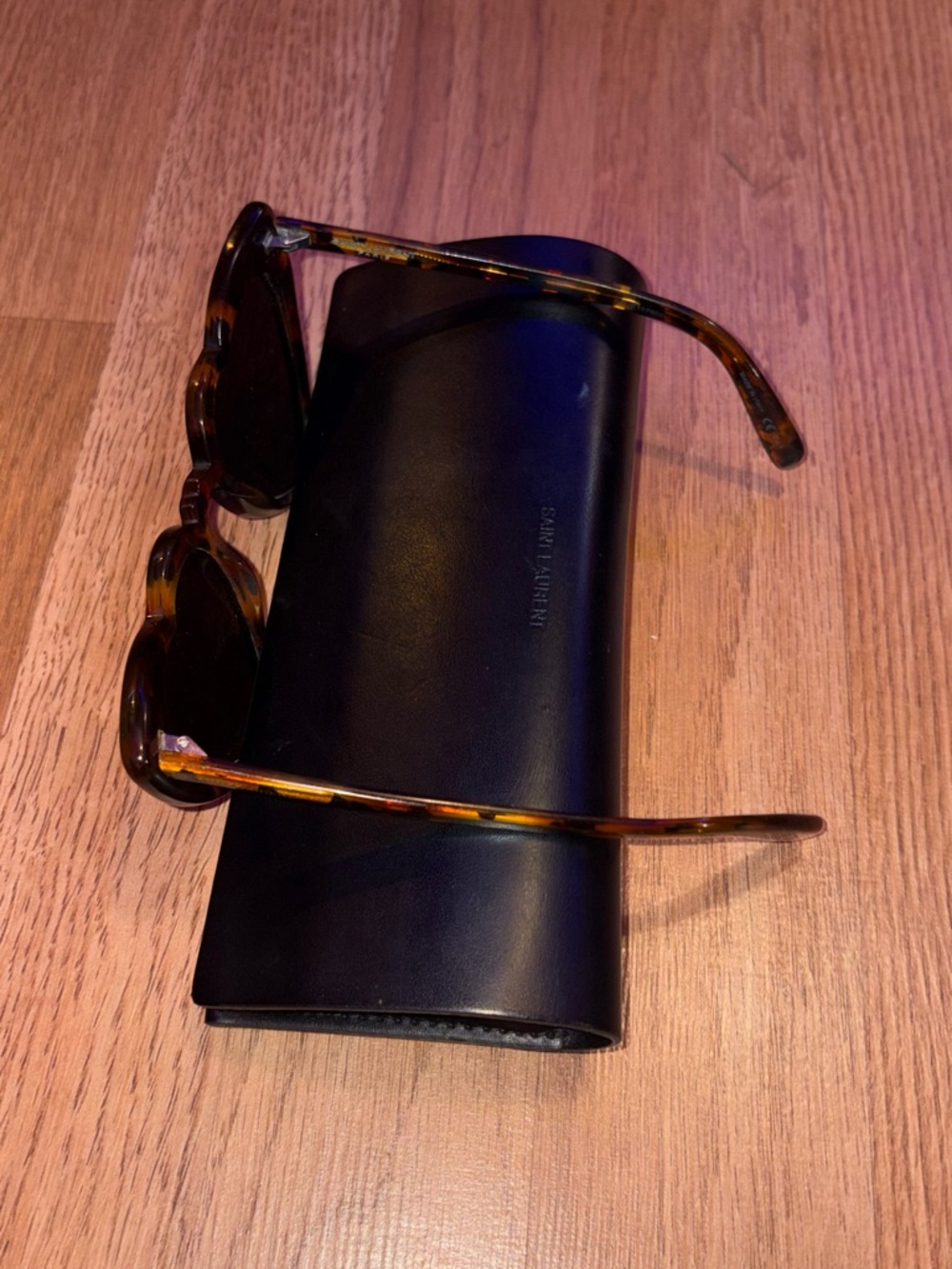 Saint Laurent LouLou 54mm Tortoiseshell Sunglasses - - Picture 7 of 7
